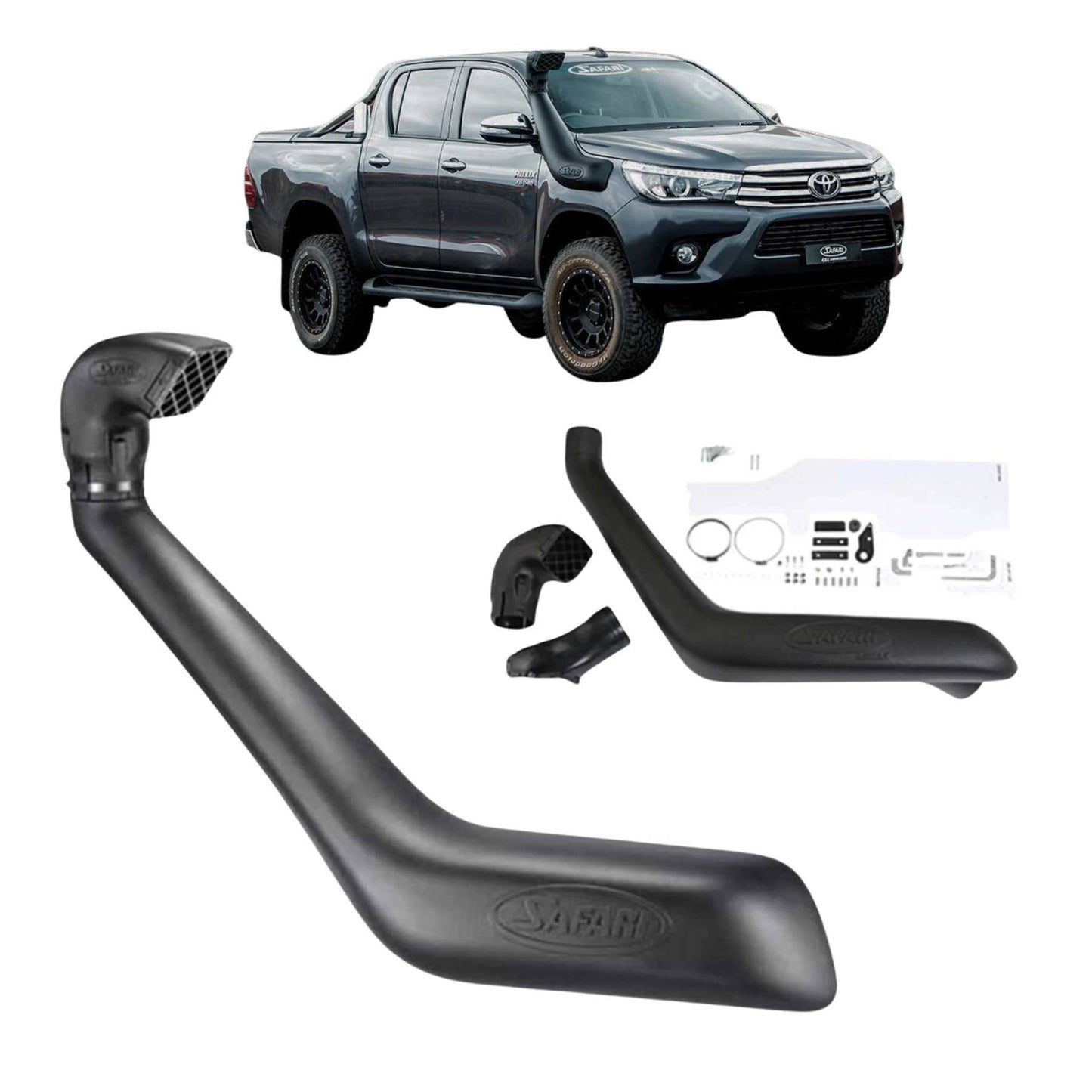 Safari V-Spec Snorkel for Toyota Hilux Wide Body 2.8L Diesel GUN126R (10/2015 - on) - SS123HF