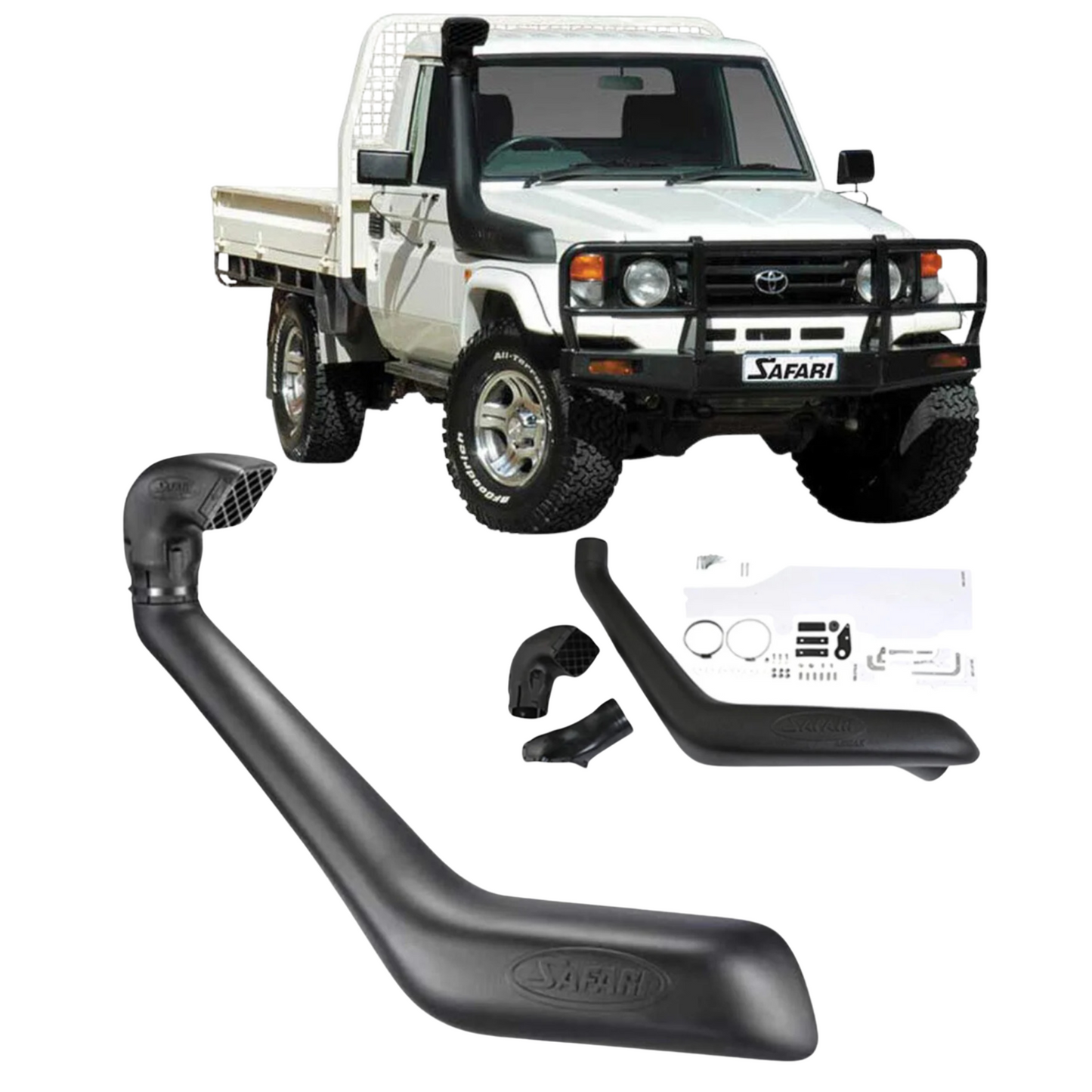 Safari Factory Snorkel ARMAX Replacement for 75/78/79 series Narrow Front Landcruiser 4.2L Diesel 1HZ, 1HD-FTE - SS70HP