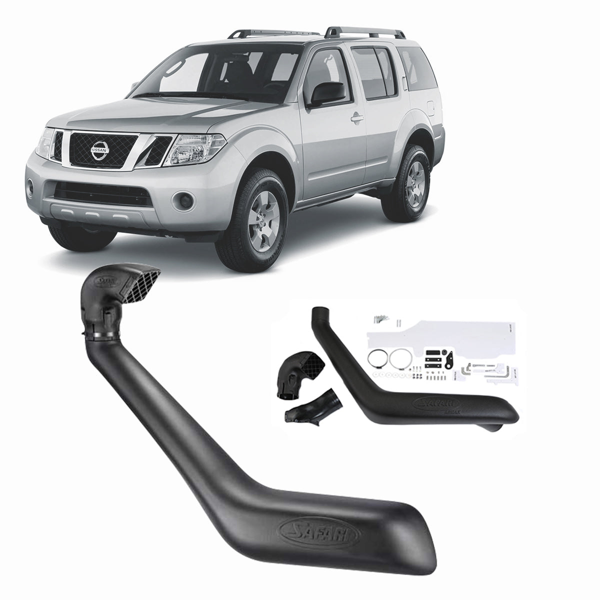 Safari Snorkel for Nissan Navara (12/2005 - 10/2009), Nissan Pathfinder (07/2005 - 05/2010) - SS730HFB