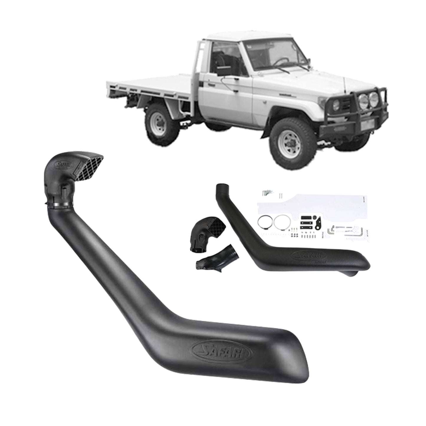 Safari Snorkel for Toyota Landcruiser 75/78/79 Narrow Front 4.2 1HZ Only (01/1990 - 02/2007) - SS78HFZ