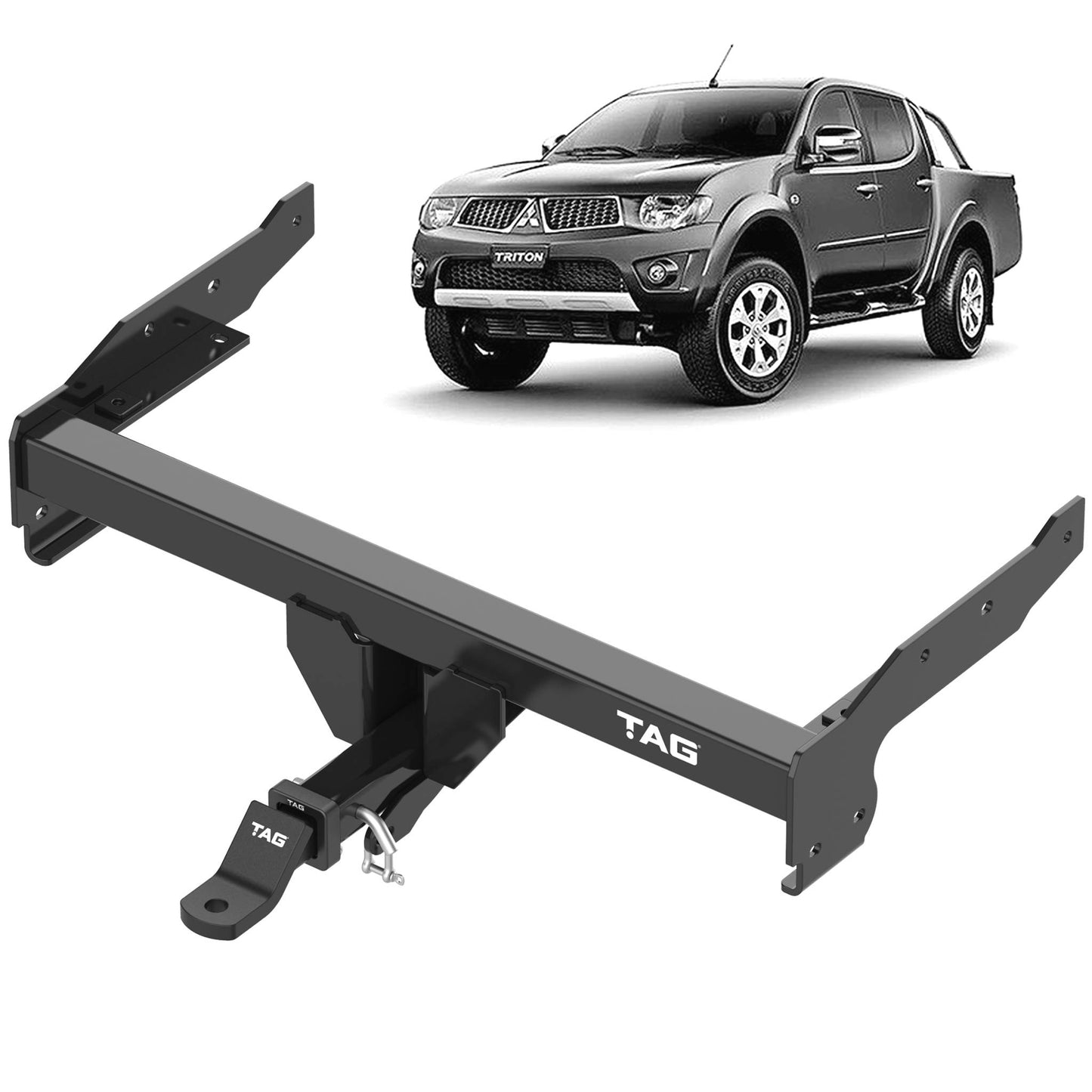 TAG Heavy Duty Towbar & Direct Fit Wiring for Mitsubishi Triton MN Dual Cab (08/2009 - 04/2015)