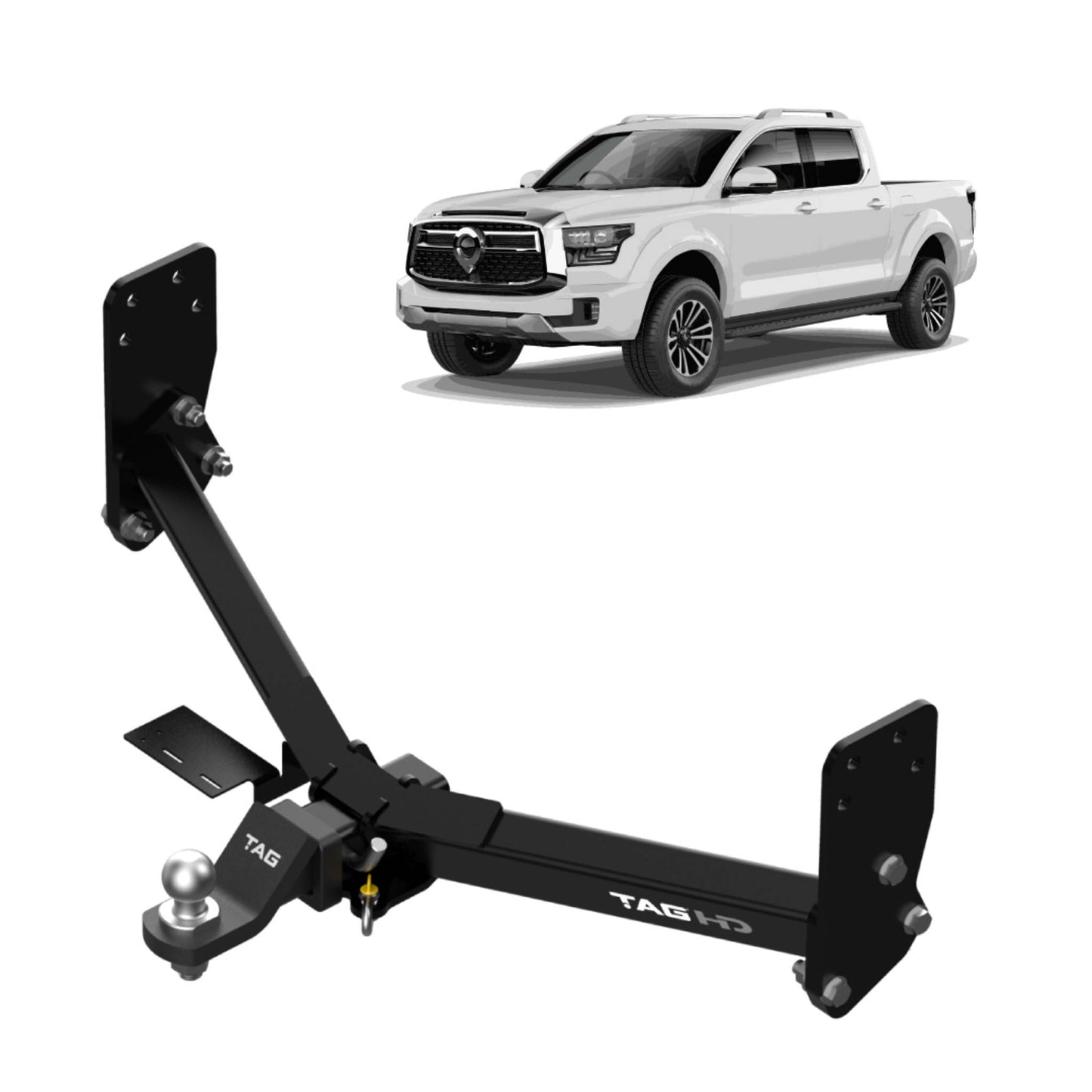 TAG Heavy Duty Towbar For GWM Cannon Alpha Styleside Ute (04/2024 - On)