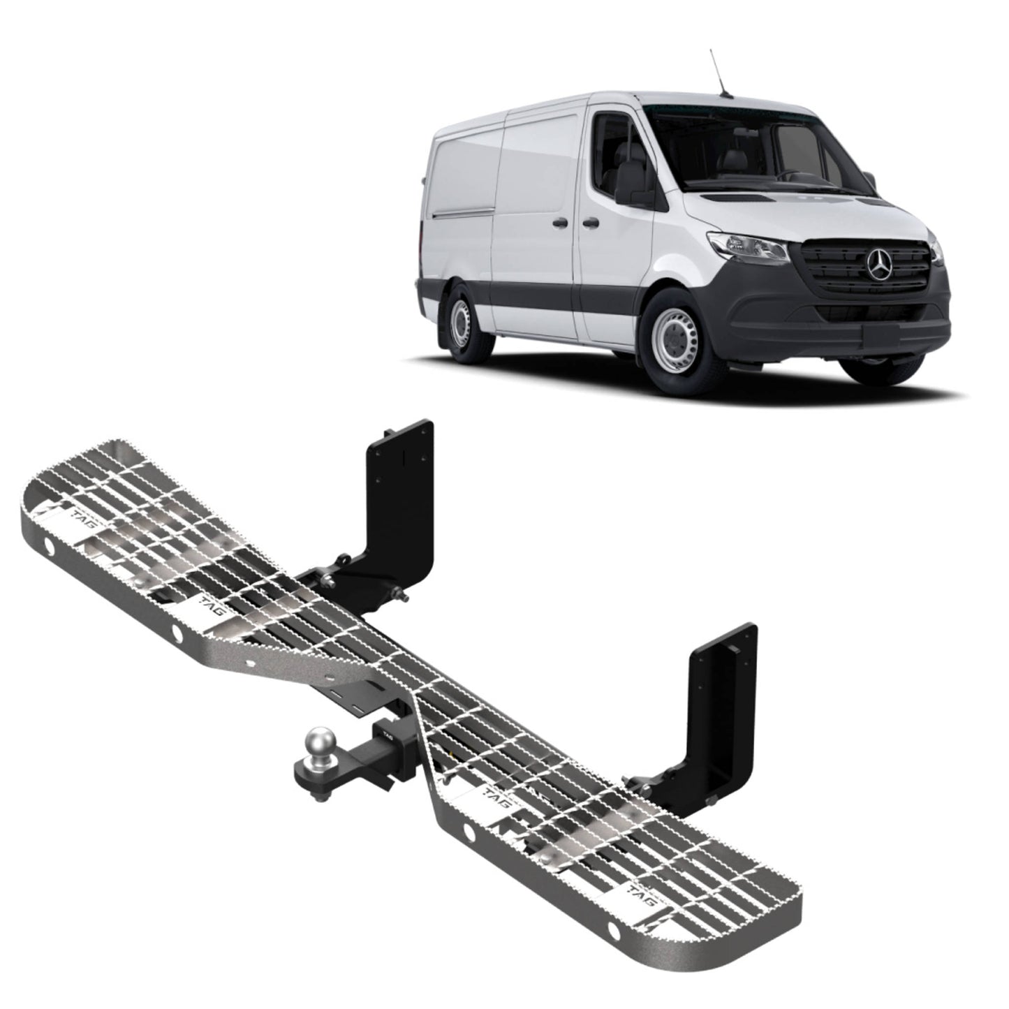 TAG Rear Step, Towbar & Wiring for Mercedes-Benz Sprinter Van - 5,0T Narrow Chassis MWB (907 Series, 519 Variant) (01/2019 - On)