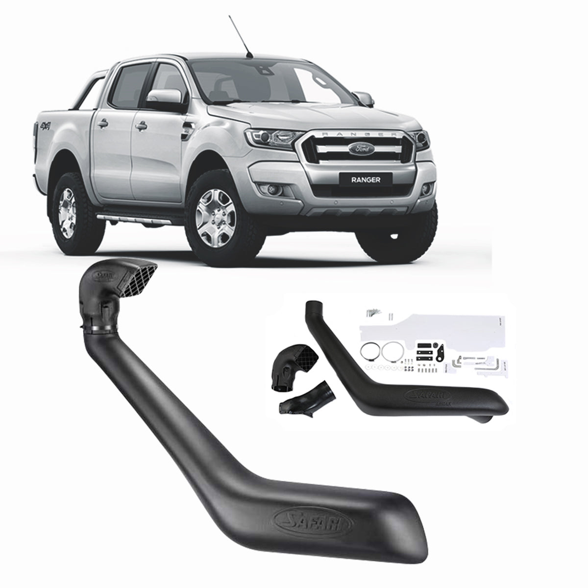 Safari V-Spec Snorkel for Ford Ranger All PX Models 3.2L or 2.2L Diesel (01/2011 - 05/2022) - SS982HF