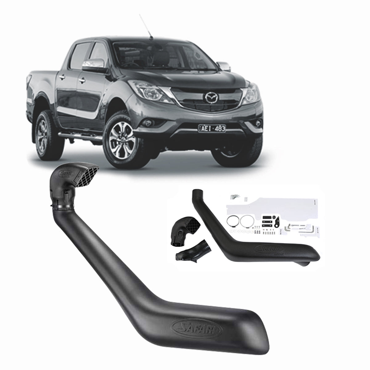 Safari Snorkel for Mazda BT-50 3.2L P5-AT Diesel (08/2011 to 10/2019) - SS985HF