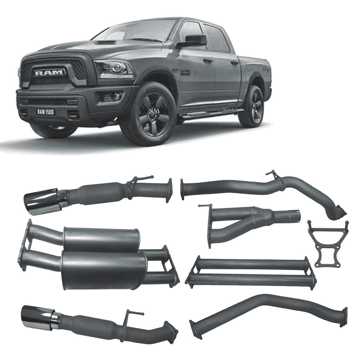 Redback Extreme Duty Exhaust for RAM 1500 DS 5.7L V8 (12/2018 - on)