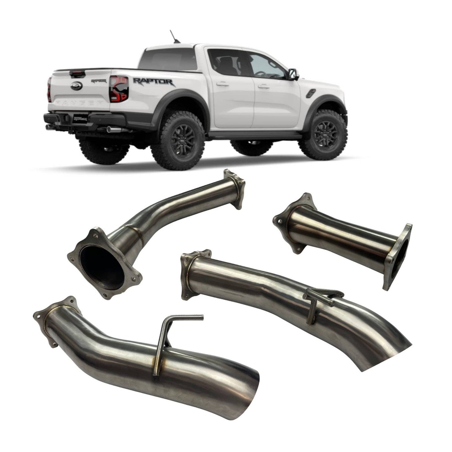 Redback 4" Tail Pipe Exhaust System for Ford Ranger Raptor V6 (06/2022 - on)
