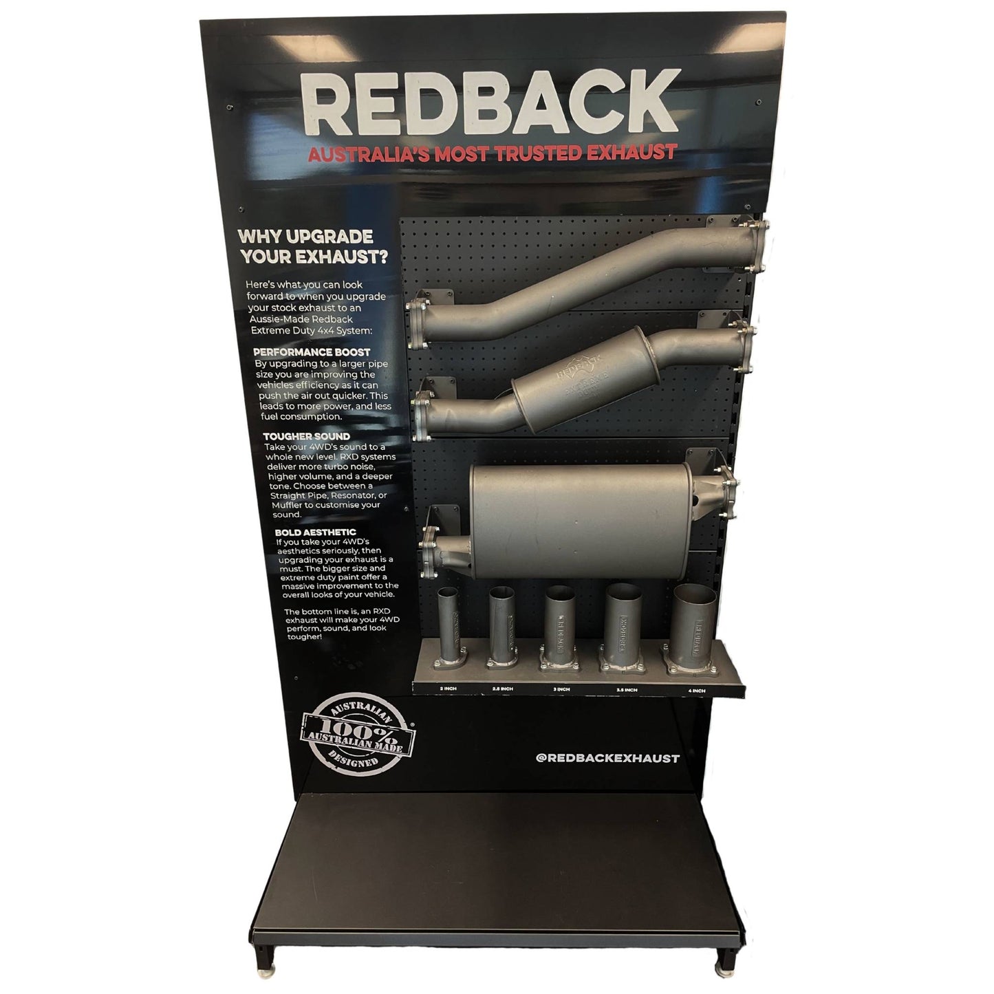 Redback Exteme Duty Exhaust Display 2000 x 1250 x 450  RXD