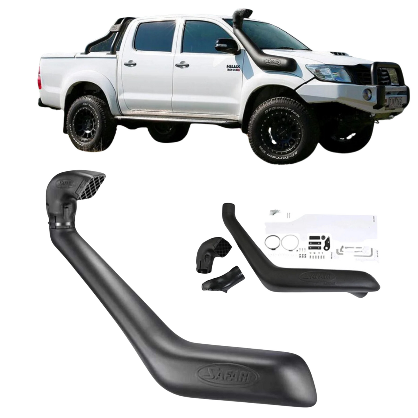 Safari V-Spec Snorkel for Toyota Hilux 3.0L Diesel 1KD-FTV (10/2011 - 06/2015) - SS122HF