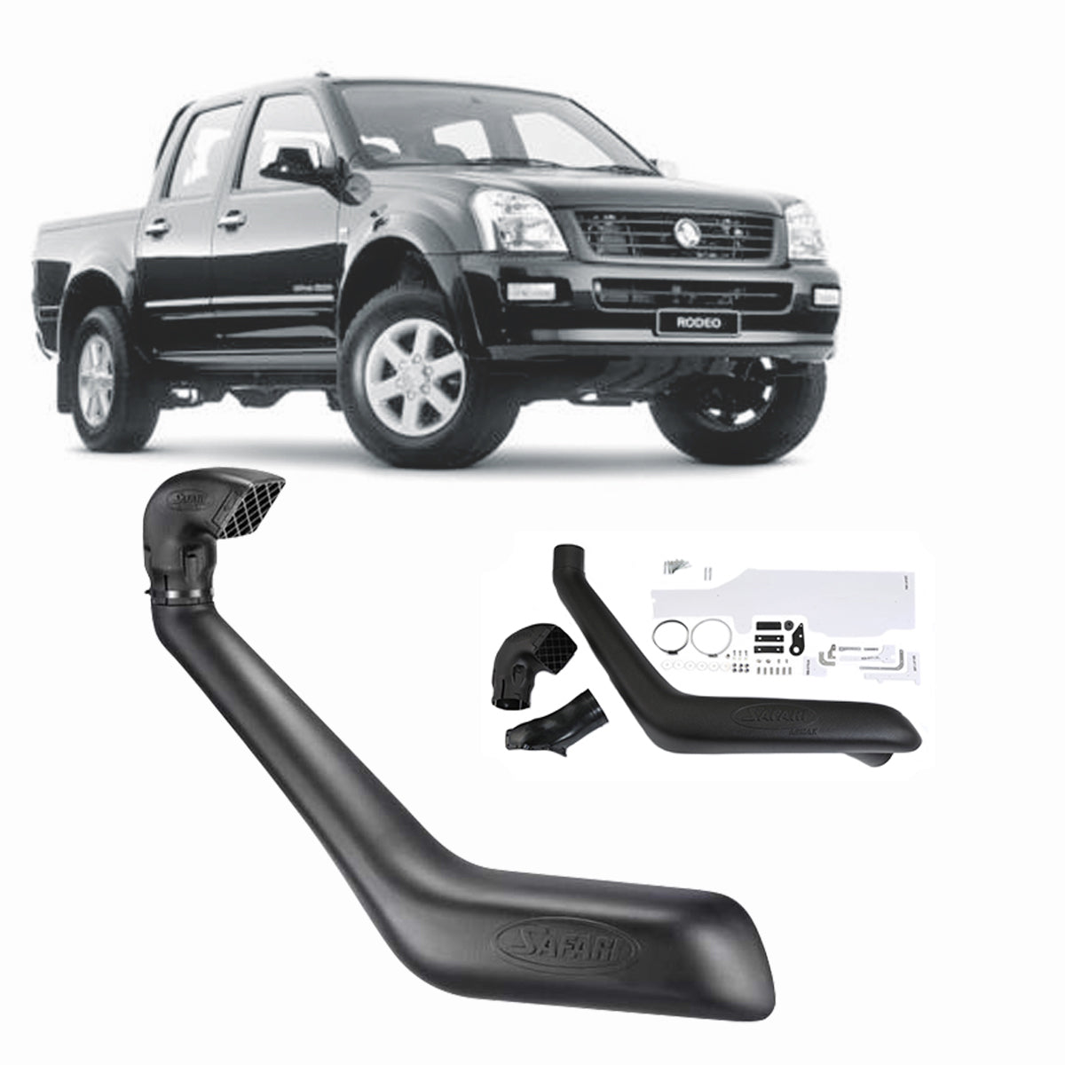 Safari Snorkel for Holden Rodeo (01/2007 - 01/2008), Isuzu D-MAX (10/2008 - 05/2012) - SS165HF