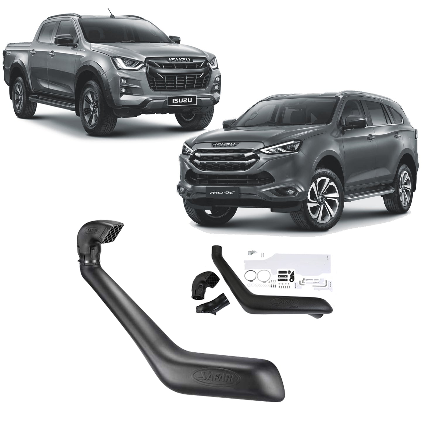 Safari Snorkel for Isuzu MU-X (07/2021 - on), D-MAX (07/2020 - on) - SS177HF