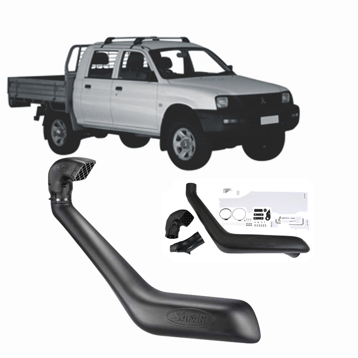 Safari Snorkel for Mitsubishi Triton (06/1996 - 06/2006) - SS650HF