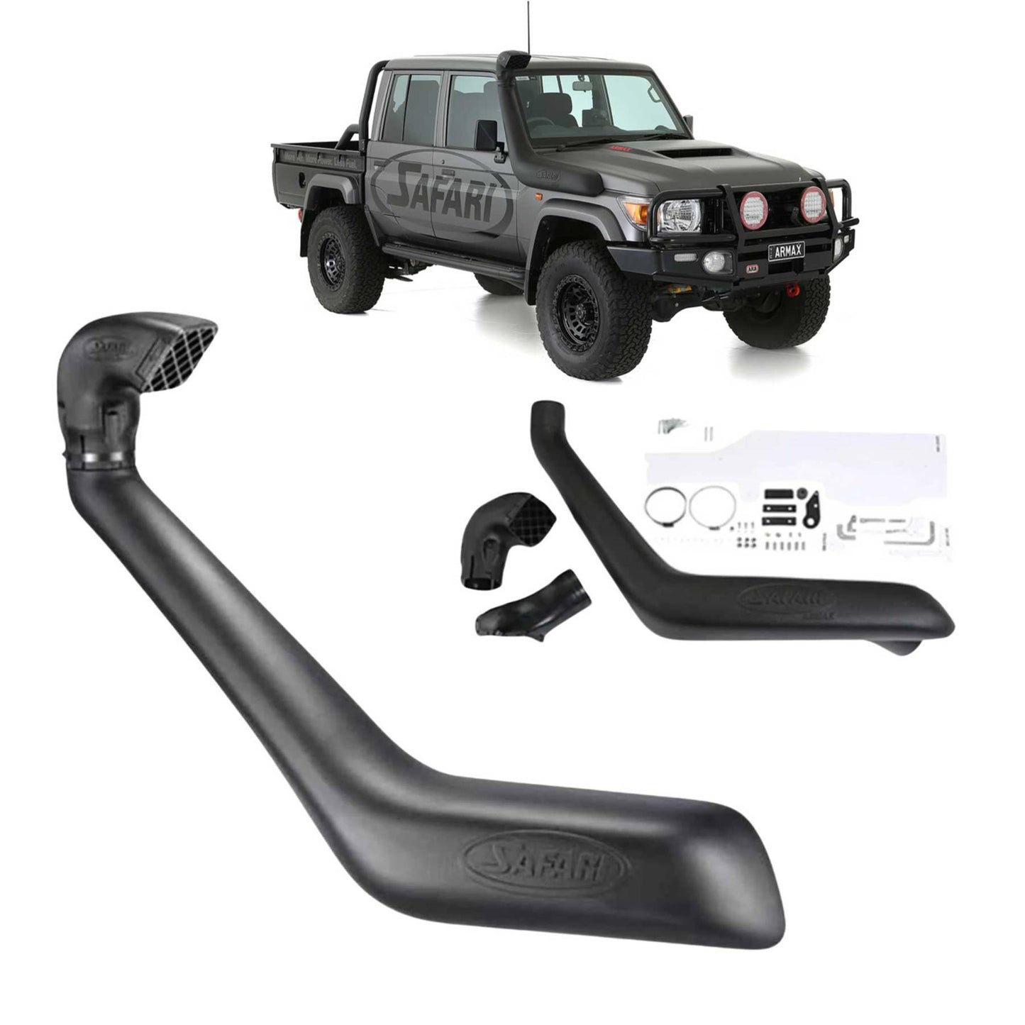Safari ARMAX Snorkel for Toyota Landcruiser VDJ76/78/79 Series 4.5L V8 Pre Facelift (03/2007 - 08/2023) - SS79HPV