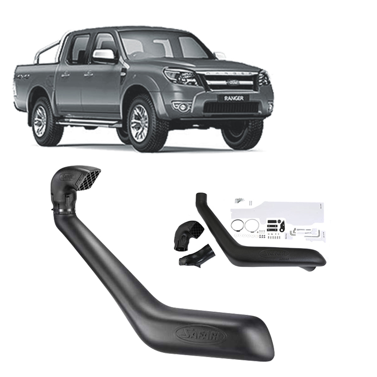 Safari V-Spec Snorkel for Ford Ranger PJ/PK Series 3.0L Diesel (01/2006 - 08/2011) - SS970HF