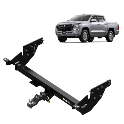 Mitsubishi Triton MV With Rear Bumper Step (2024 - On) - TAG Heavy Duty Towbar & Direct Fit Wiring Kit