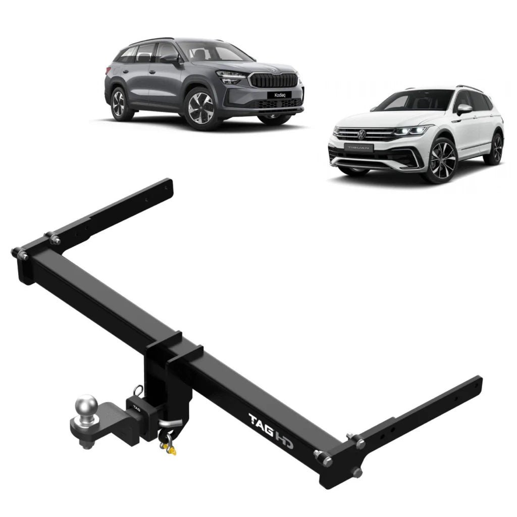 Volkswagen Tiguan (05/2016 - 10/2024), Skoda Kodiaq (10/2016 - on) - TAG Heavy Duty Towbar & Direct Fit Wiring Kit
