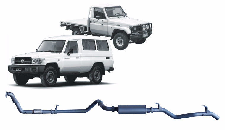 Redback Extreme Duty Exhaust for Toyota Landcruiser 75/78 Series 4.2L 1HZ (01/1990 - 09/1999)