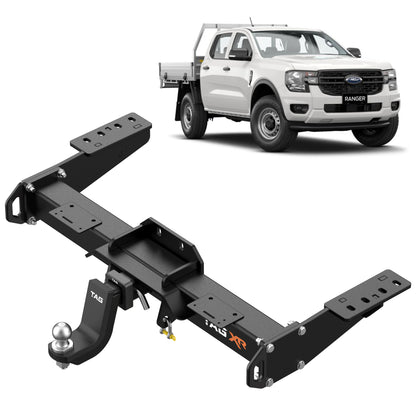 Ford Ranger Next Gen (06/2022 - 11/2024) VW Amarok (11/2022 - on) - Cab Chassis Models - TAG 4x4 Recovery Towbar & Direct Fit Wiring Kit