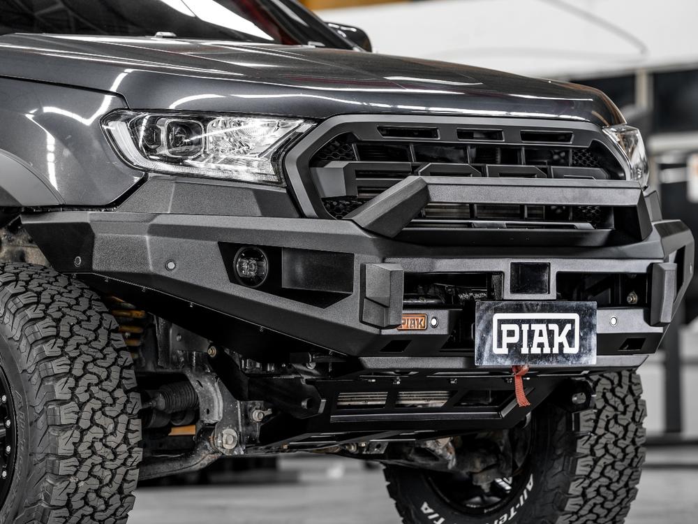 Elite Non Loop Bull Bar (Black Recovery Points & Bash Plate) to suit Ford Ranger PX MKII & MKIII (6-2015 to 3-2022) & Everest (7-2015 to 5-2022) - PKEBFDR15BB