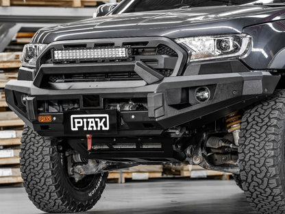 Elite Non Loop Bull Bar (Black Recovery Points & Bash Plate) to suit Ford Ranger PX MKII & MKIII (6-2015 to 3-2022) & Everest (7-2015 to 5-2022) - PKEBFDR15BB