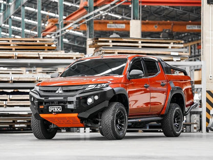 PIAK Elite Non Loop Bull Bar (Black Recovery Points & Orange Bash Plate) to suit Mitsubishi Triton (11-2018 to 11-2023) - PKEBMIT19BZ