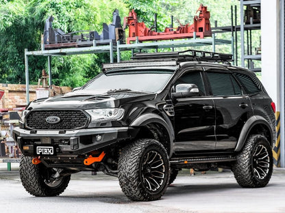 PIAK Elite Non Loop Bull Bar (Orange Recovery Points & Black Bash Plate) to suit Ford Ranger PX MKII & MKIII (6-2015 to 3-2022) & Everest (7-2015 to 5-2022) - PKEBFDR15ZB