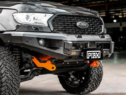 PIAK Elite Non Loop Bull Bar (Orange Recovery Points & Black Bash Plate) to suit Ford Ranger PX MKII & MKIII (6-2015 to 3-2022) & Everest (7-2015 to 5-2022) - PKEBFDR15ZB
