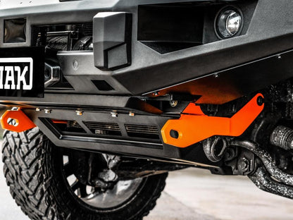 PIAK Elite Non Loop Bull Bar (Orange Recovery Points & Black Bash Plate) to suit Ford Ranger PX MKII & MKIII (6-2015 to 3-2022) & Everest (7-2015 to 5-2022) - PKEBFDR15ZB