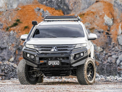 PIAK Elite Non Loop Bull Bar (Orange Recovery Points & Black Bash Plate) to suit Mitsubishi Pajero Sport QF (11-2019 to 3-2024) - PKEBMIP20ZB