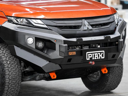 PIAK Elite Non Loop Bull Bar (Orange Recovery Points & Black Bash Plate) to suit Mitsubishi Triton (11-2018 to 11-2023) - PKEBMIT19ZB