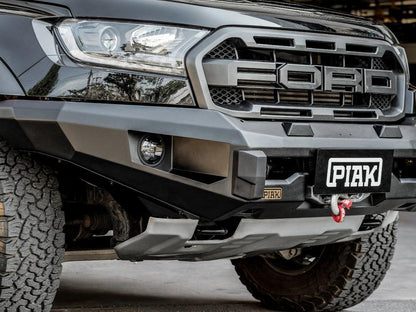 PIAK Elite Non Loop Bull Bar with Black Protection Plate to suit Ford Ranger Raptor PX MKIII (7-2018 to 3-2022) - PKEBFDX18BB