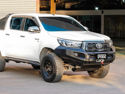 PIAK Elite Non Loop Bull Bar with Black Protection Plate to suit Toyota HiLux (6-2018 to 4-2020) - PKEBTYH18BB