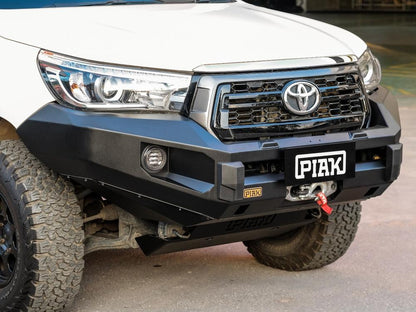 PIAK Elite Non Loop Bull Bar with Black Protection Plate to suit Toyota HiLux (6-2018 to 4-2020) - PKEBTYH18BB