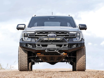 PIAK Genesis Non Loop Bull Bar (Orange Recovery Points & Black Bash Plate) to suit Ford Ranger PY (3-2022 on) & Everest (6-2022 on) - PKGBFDR22ZB