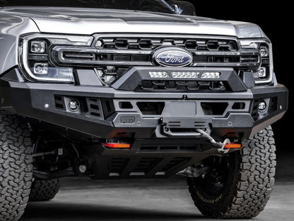 PIAK Genesis Non Loop Bull Bar (Orange Recovery Points & Black Bash Plate) to suit Ford Ranger PY (3-2022 on) & Everest (6-2022 on) - PKGBFDR22ZB