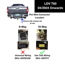 TAG Direct Fit Wiring Harness for LDV T60 (03/2024 - On) - UNT377
